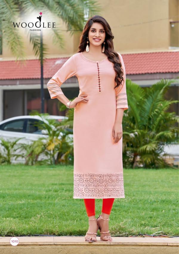 Wooglee Anurag Fancy Styles Designer Long Kurti Collection